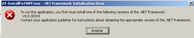 .Net Framework error
